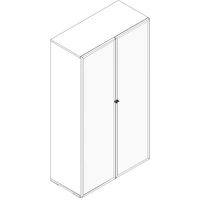 Aluminum Framed Transparent Glass Doors x 2