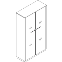 2 Glass Doors & 10 Shelves