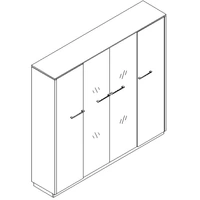 2 Doors, 2 Glass Doors & 10 Shelves