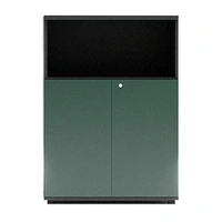 2 Lockable Doors & Open Shelf