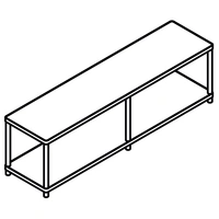 Stilt Office Double Metal Bookcase w/Shelf