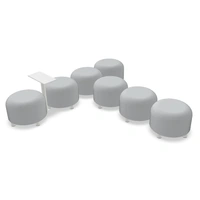 Dots 7 Poufs w/Table
