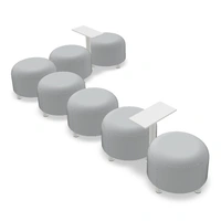 Dots 7 Poufs w/2 Tables