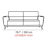 Urby Leather Large Loveseat