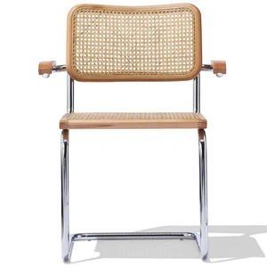 SohoConcept Furniture Cesca Dining Armchair with Woven Rattan Seat & Back