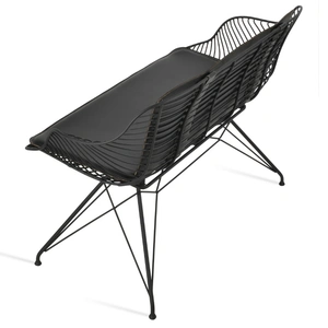SohoConcept Furniture Zebra Steel 2-Seater with PPM Seat Pad