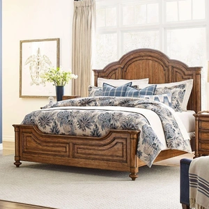 American Drew Berkshire Eastbrook Wood Panel Bed, Cognac