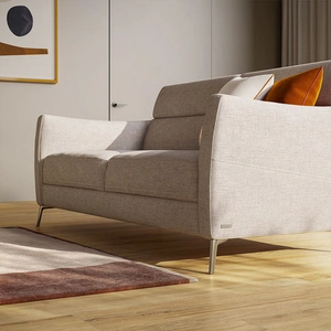 Natuzzi Editions Greg Fabric/Leather Loveseat