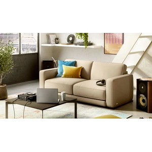 Natuzzi Editions Boston Fabric/Leather Sofa