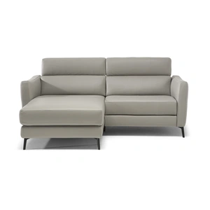 Natuzzi Editions Greg Fabric/Leather Sectional Sofa w/Left Arm Chaise Facing
