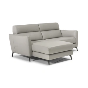Natuzzi Editions Greg Fabric/Leather Sectional Sofa w/Left Arm Chaise Facing