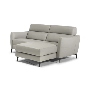 Natuzzi Editions Greg Fabric/Leather Sectional Sofa w/Right Arm Chaise Facing