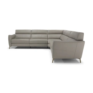 Natuzzi Editions Greg Fabric/Leather L-Shaped Sectional Sofa