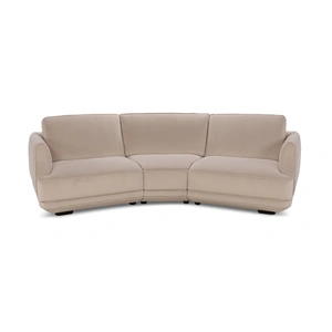 Natuzzi Editions Carter Fabric/Leather Curved Sofa