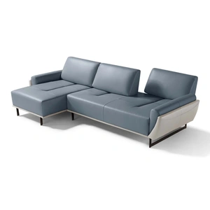 Diven Living Pegaso 2-Piece Modular Leather Sectional Sofa