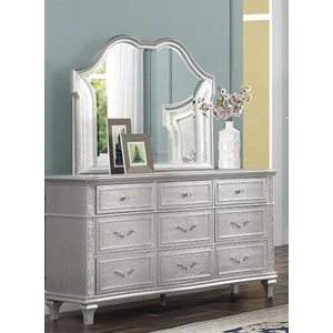 Lifestyle Furniture SM Lifestyle 0405a Glass/Wood Mirror, Silver