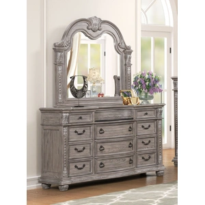 Lifestyle Furniture SM 0401 Wood Dresser w/11 Drawers (Marble Inset)