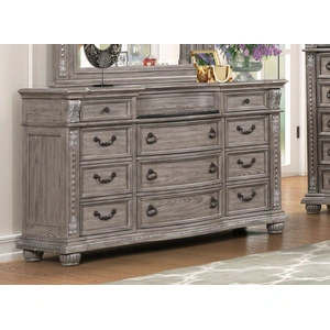 Lifestyle Furniture SM 0401 Wood Dresser w/11 Drawers (Marble Inset)