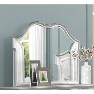 Lifestyle Furniture SM Lifestyle 0405a Glass/Wood Mirror, Silver