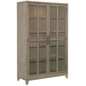 Homelegance Mckewen Modern Wood Curio, Light Gray