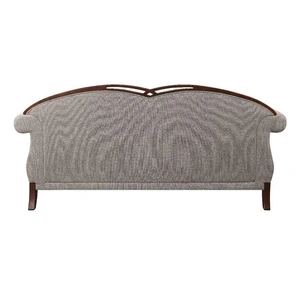 ACME Miyeon Fabric Tufted Sofa w/Pillows, Beige/Cherry