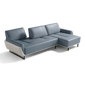 Diven Living Pegaso 2-Piece Modular Leather Sectional Sofa