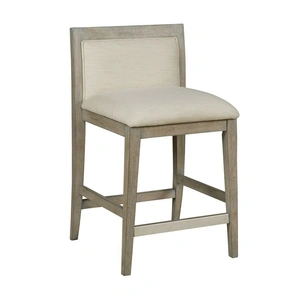 Hammary Hidden Treasures Fabric/Wood Counter Stool, Cream