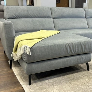 Natuzzi Editions Greg Fabric/Leather L-Shaped Customizable Sectional Sofa