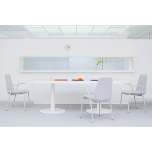 MDD Office Furniture Tack MDF/Metal Meeting Conference Table w/Disc Base
