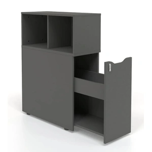 NARBUTAS Boxi Office Lockable Storage Tower w/2 Shelves & Top Bookcase