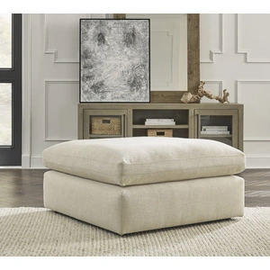 Ashley Furniture Elyza Fabric Oversized Accent Ottoman, Linen
