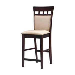 Coaster Gabriel Fabric Counter Stools with Upholstered Back, Cappuccino (Set of 2)