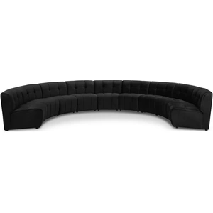 Meridian Furniture Limitless 173-inch 9-Piece Modular Velvet Sectional
