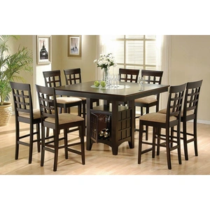 Coaster Gabriel 51.5-inch Wood Veneer Storage Counter Height Table, Cappuccino