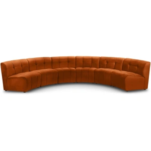 Meridian Furniture Limitless 161-inch 6-Piece Modular Velvet Sectional