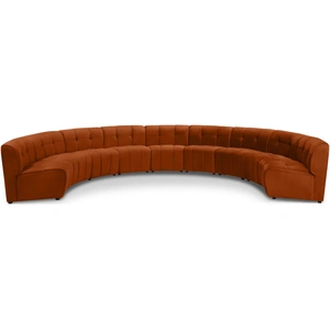 Meridian Furniture Limitless 173-inch 9-Piece Modular Velvet Sectional