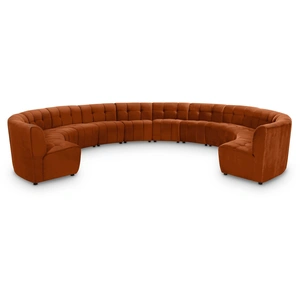 Meridian Furniture Limitless 173-inch 12-Piece Modular Velvet Sectional