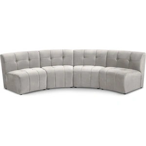 Meridian Furniture Limitless 145-inch 5-Piece Modular Velvet Sectional