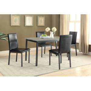 Coaster Garza Leatherette Dining Chair, Black (Set of 2)