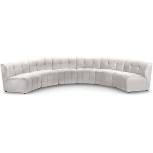 Meridian Furniture Limitless 161-inch 6-Piece Modular Velvet Sectional