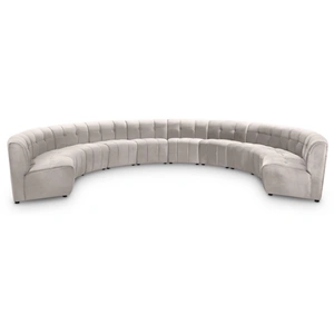 Meridian Furniture Limitless 173-inch 10-Piece Modular Velvet Sectional