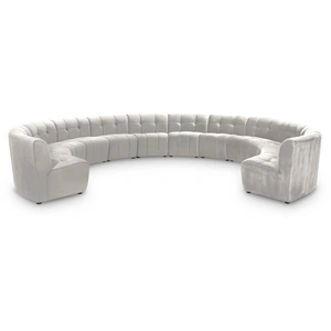 Meridian Furniture Limitless 173-inch 12-Piece Modular Velvet Sectional