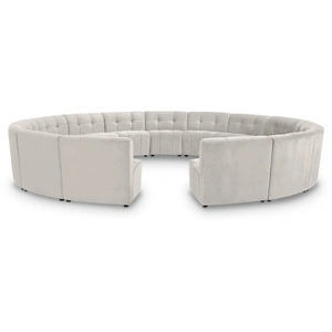 Meridian Furniture Limitless 173-inch 15-Piece Modular Velvet Sectional