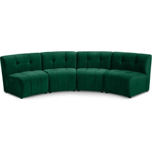 Meridian Furniture Limitless 123-inch 4-Piece Modular Velvet Sectional
