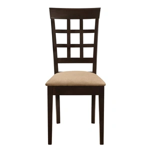 Coaster Gabriel Microfiber Lattice Back Side Chair, Tan (Set of 2)