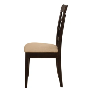Coaster Gabriel Microfiber Lattice Back Side Chair, Tan (Set of 2)