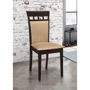 Coaster Gabriel Microfiber Side Chair with Upholstered Back, Tan (Set of 2)
