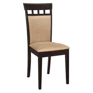 Coaster Gabriel Microfiber Side Chair with Upholstered Back, Tan (Set of 2)
