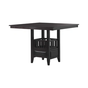 Coaster Jaden 47.25-inch Square Storage Wood Veneer Counter Height Table, Espresso