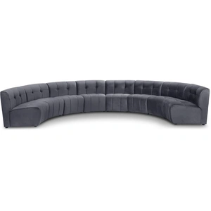 Meridian Furniture Limitless 173-inch 8-Piece Modular Velvet Sectional